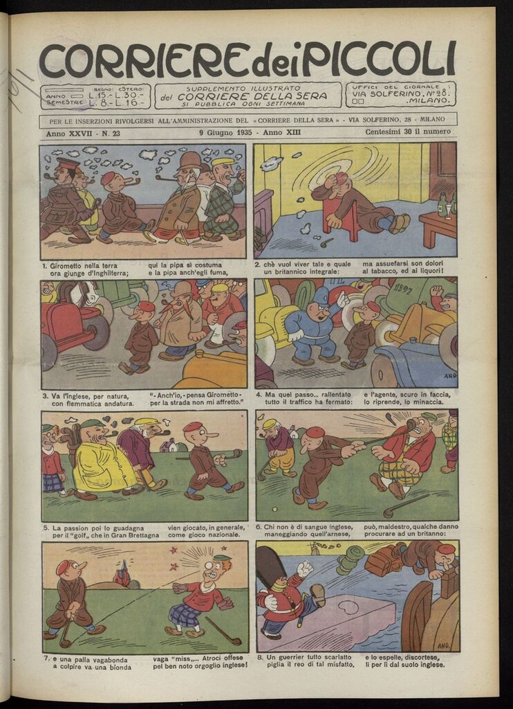 Miniatura de Corriere dei Piccoli del 9 de junio de 1935