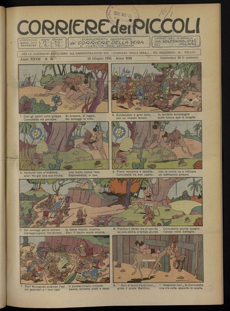Miniatura de Corriere dei Piccoli del 23 de junio de 1935