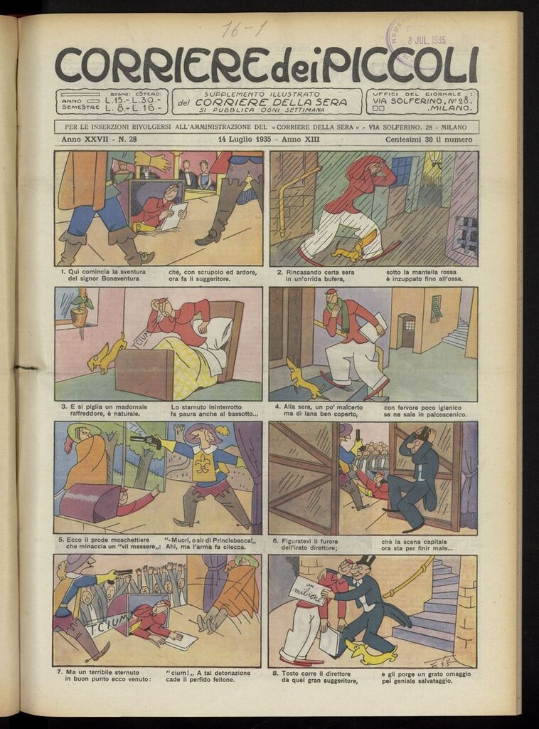 Miniatura de Corriere dei Piccoli del 14 de julio de 1935