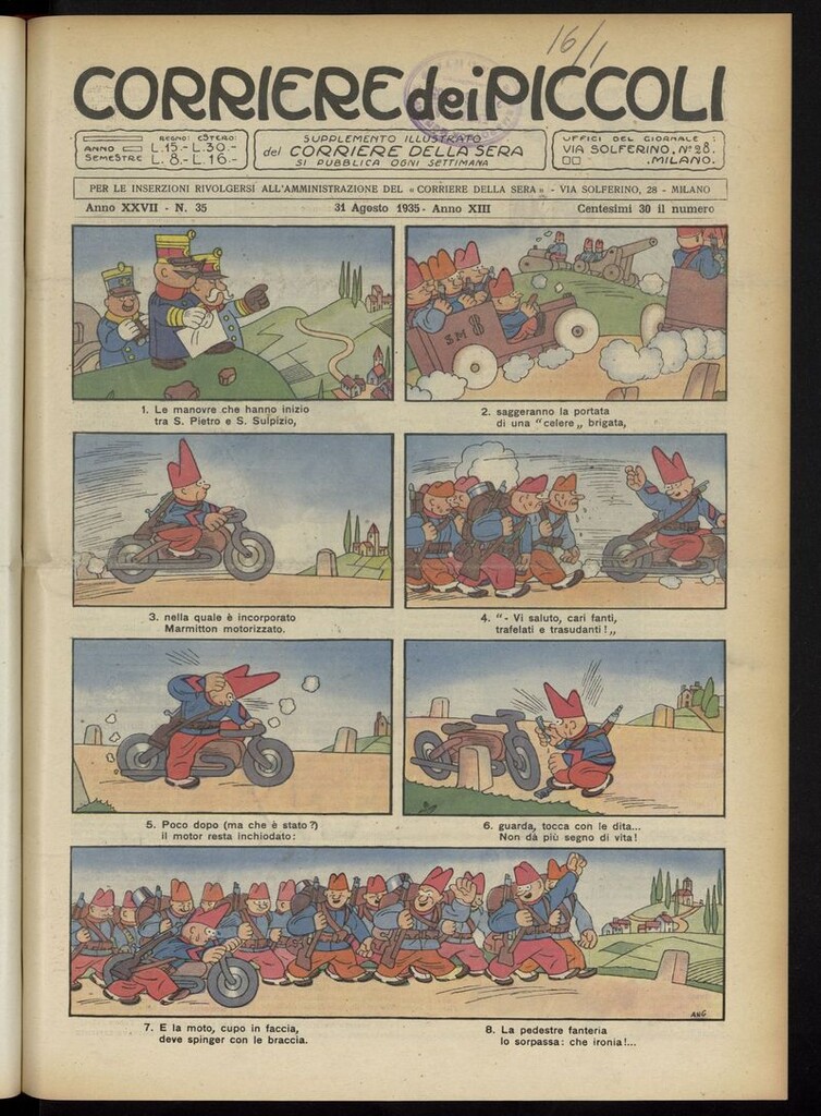 Miniatura de Corriere dei Piccoli del 31 de agosto de 1935