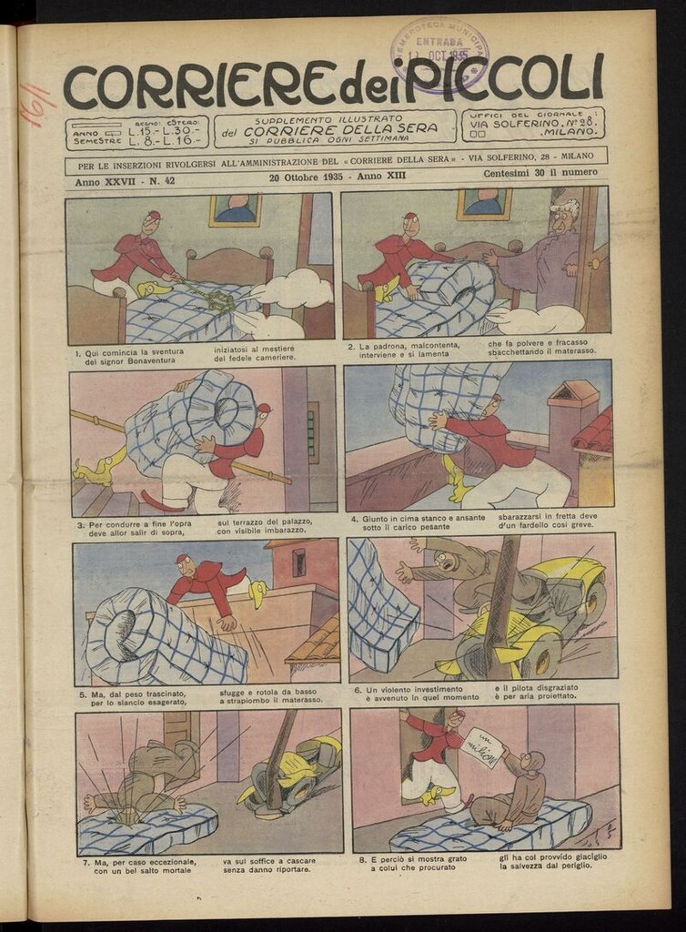 Miniatura de Corriere dei Piccoli del 20 de octubre de 1935