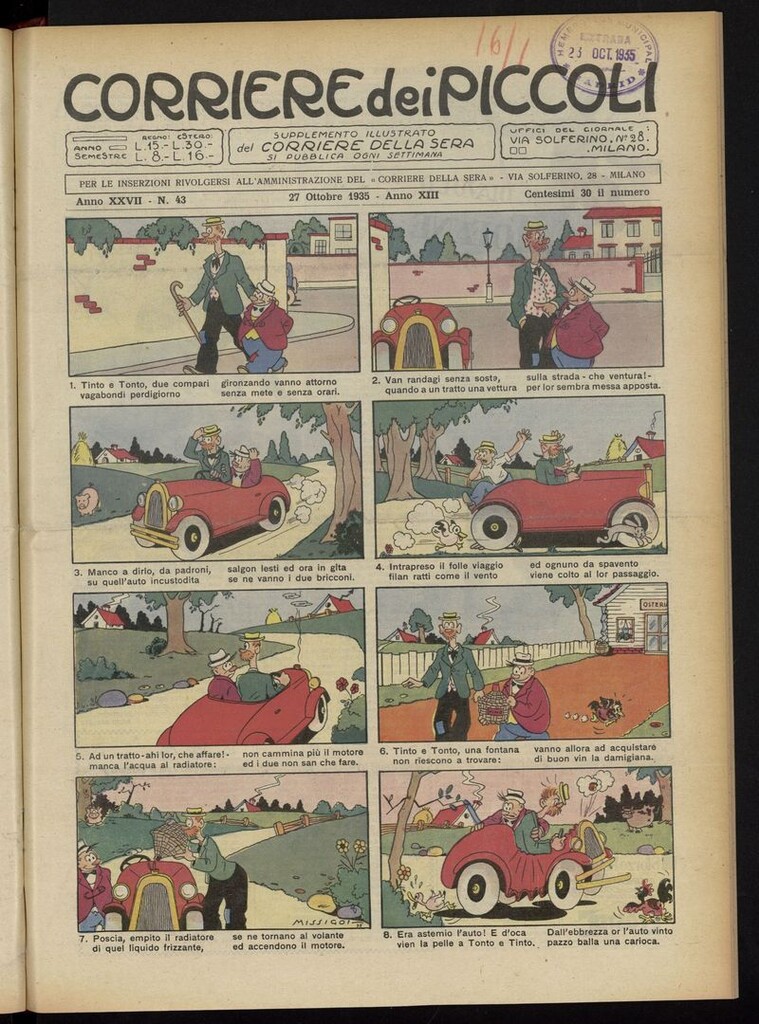 Miniatura de Corriere dei Piccoli del 27 de octubre de 1935