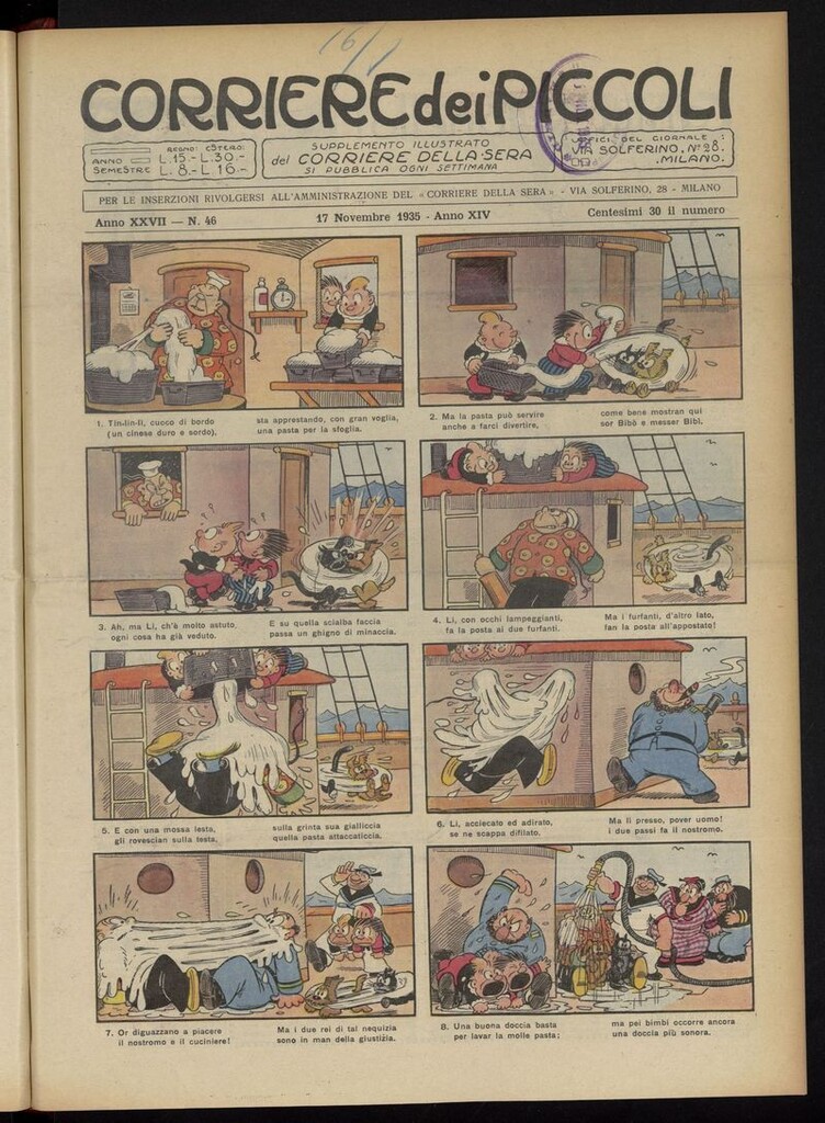 Miniatura de Corriere dei Piccoli del 17 de noviembre de 1935