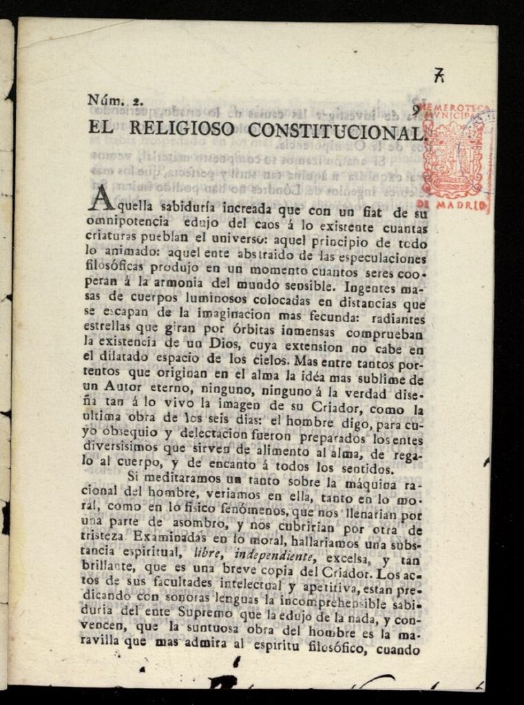 Miniatura de El Religioso Constitucional de 1820