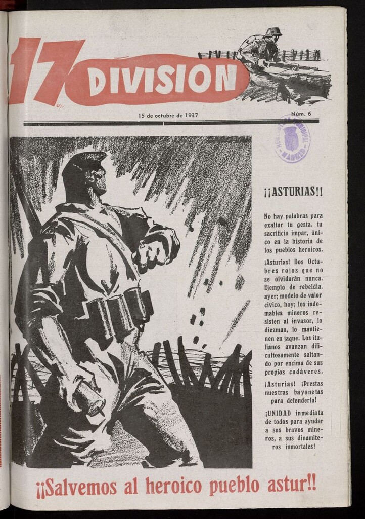Miniatura de 17 División (Madrid, 1937) del 15 de octubre de 1937