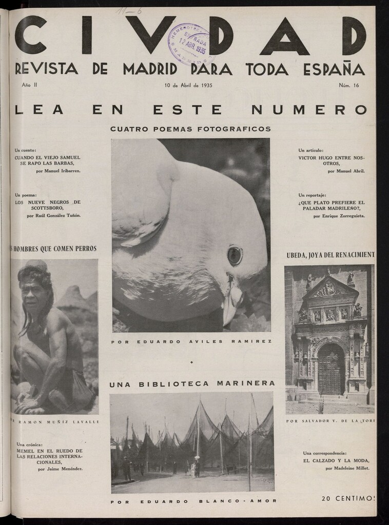 Miniatura de Ciudad: revista de Madrid para toda España del 10 de abril de 1935