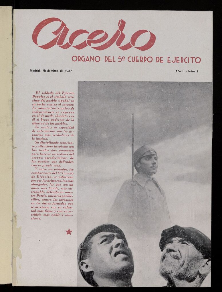 Miniatura de Acero: Organo de la Agrupación Modesto de noviembre de 1937
