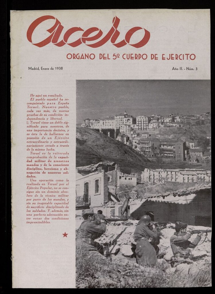 Miniatura de Acero: Organo de la Agrupación Modesto de enero de 1938
