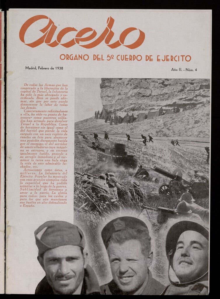 Miniatura de Acero: Organo de la Agrupación Modesto de febrero de 1938