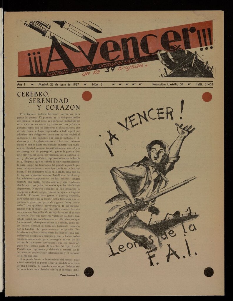 Miniatura de ¡¡¡A Vencer!!! del 23 de junio 1937