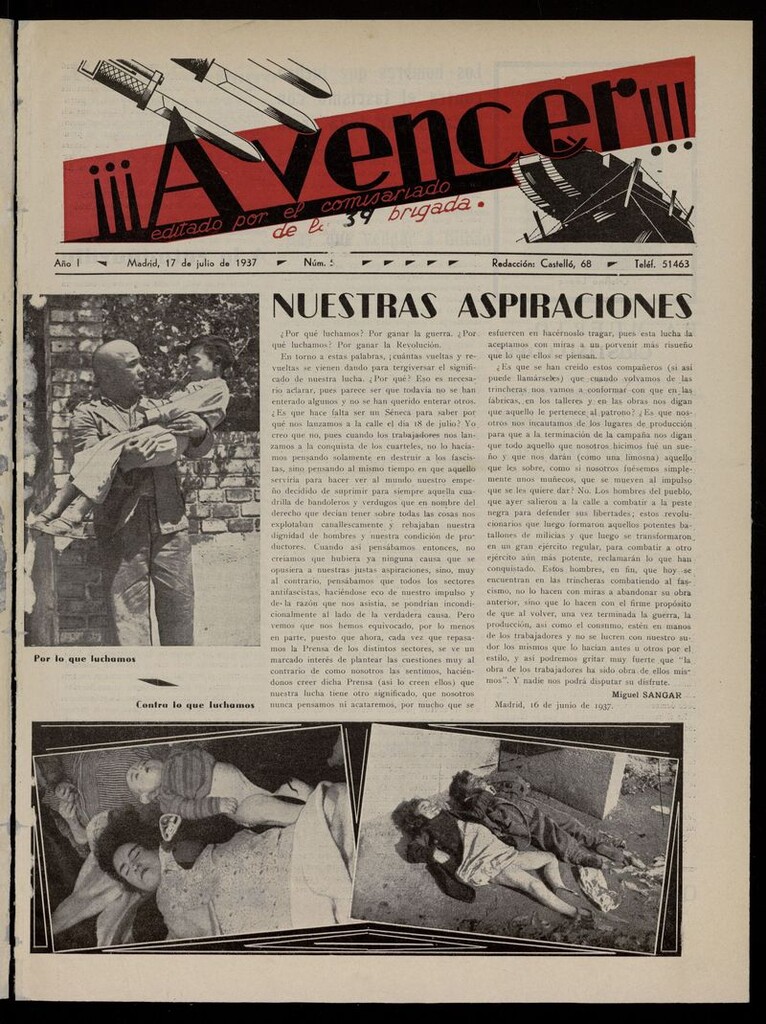 Miniatura de ¡¡¡A Vencer!!! del 17 de julio 1937