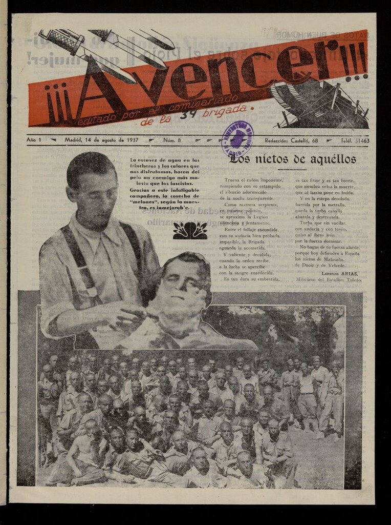 Miniatura de ¡¡¡A Vencer!!! del 14 de agosto 1937