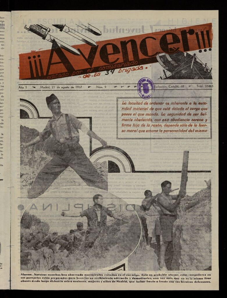 Miniatura de ¡¡¡A Vencer!!! del 21 de agosto 1937