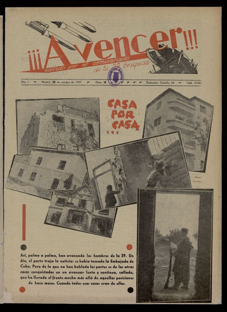 Miniatura de ¡¡¡A Vencer!!! del 28 de octubre 1937