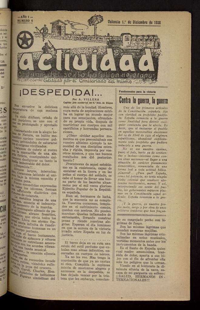 Miniatura de Actividad (Valencia. 1938) del 1 de diciembre de 1938
