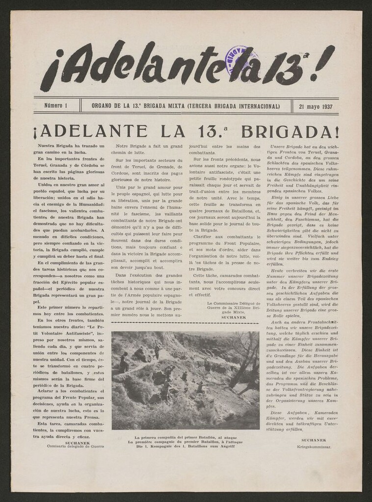 Miniatura de ¡Adelante la 13ª! del 21 de mayo de 1937