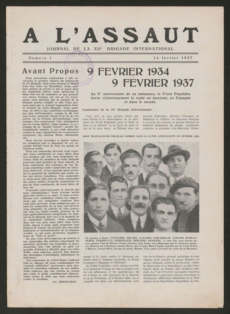 Miniatura de A l´Assaut del 14 de febrero de 1937