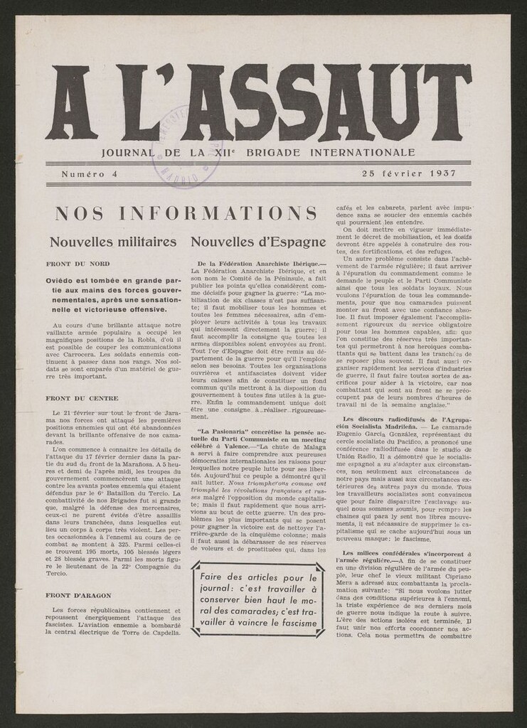 Miniatura de A l´Assaut del 25 de febrero de 1937