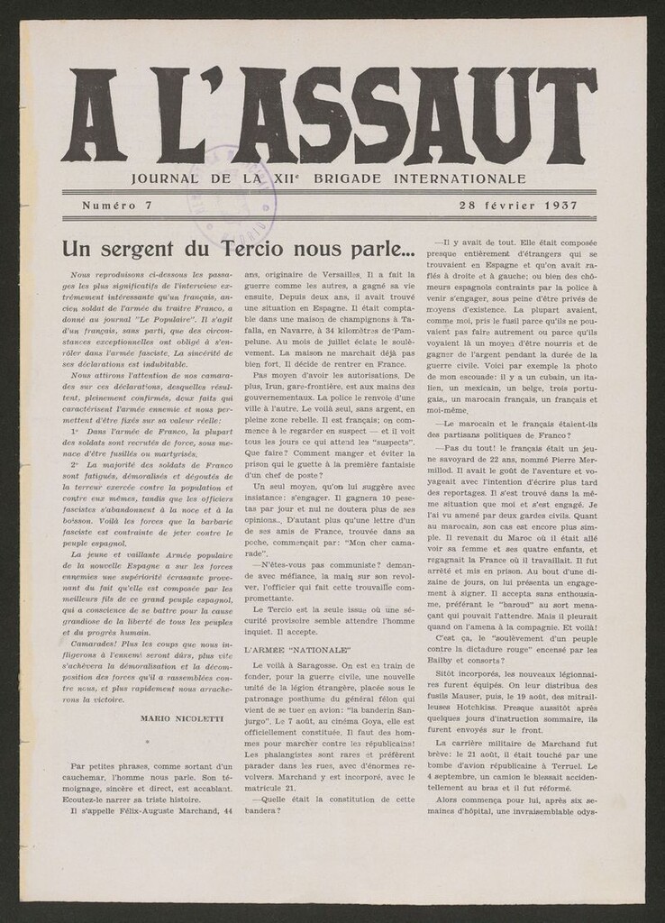 Miniatura de A l´Assaut del 28 de febrero de 1937