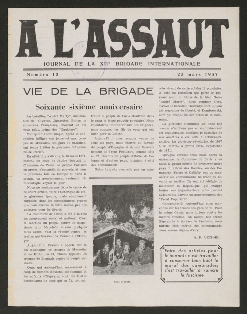 Miniatura de A l´Assaut del 23 de marzo de 1937