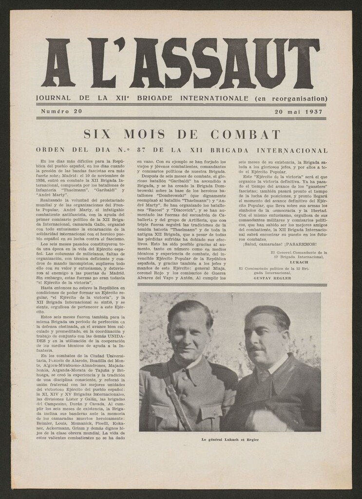 Miniatura de A l´Assaut del 20 de mayo de 1937