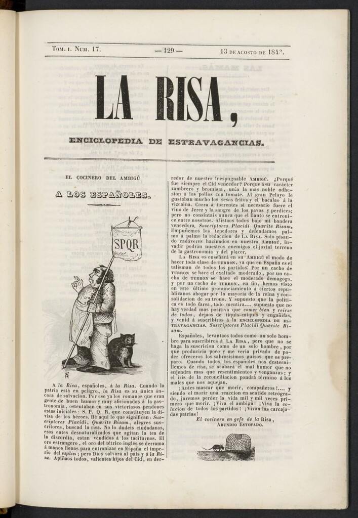 Miniatura de La risa: enciclopedia de estravagancias del 13 de agosto de 1843, nº 17