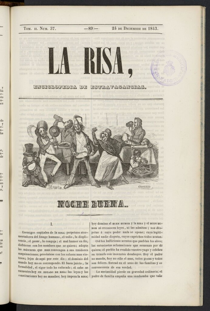 Miniatura de La risa: enciclopedia de estravagancias del 24 de diciembre de 1843, nº 37
