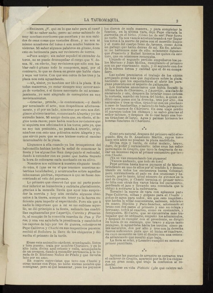 Miniatura de La Tauromaquia: periódico semanal del 12 de abril de 1880, nº 2