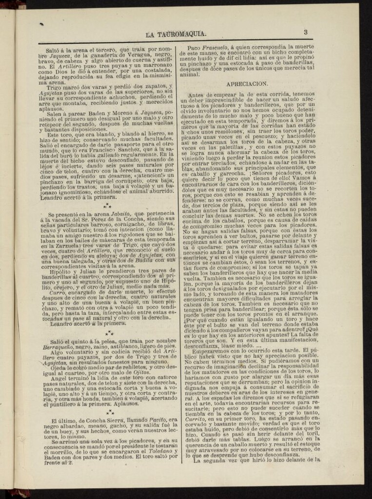Miniatura de La Tauromaquia: periódico semanal del 28 de junio de 1880, nº 13