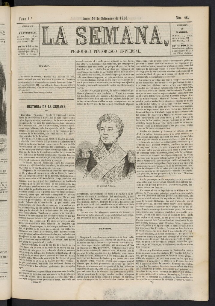 Miniatura de La Semana: periódico pintoresco universal del 30 de septiembre de 1850, nº 48
