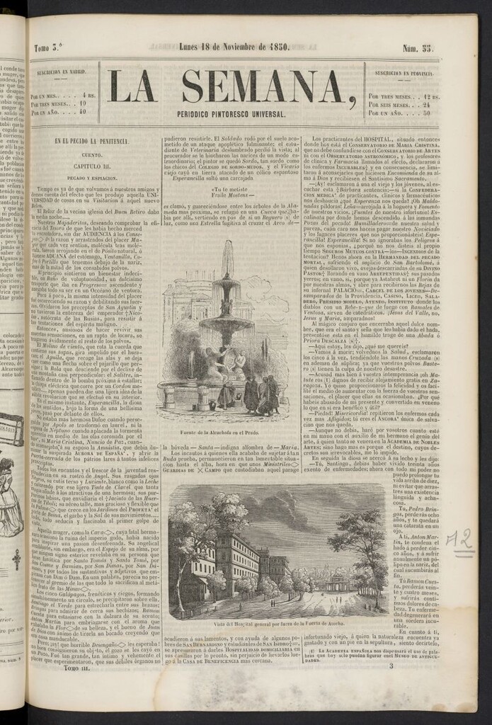 Miniatura de La Semana: periódico pintoresco universal del 18 de noviembre de 1850, nº 55