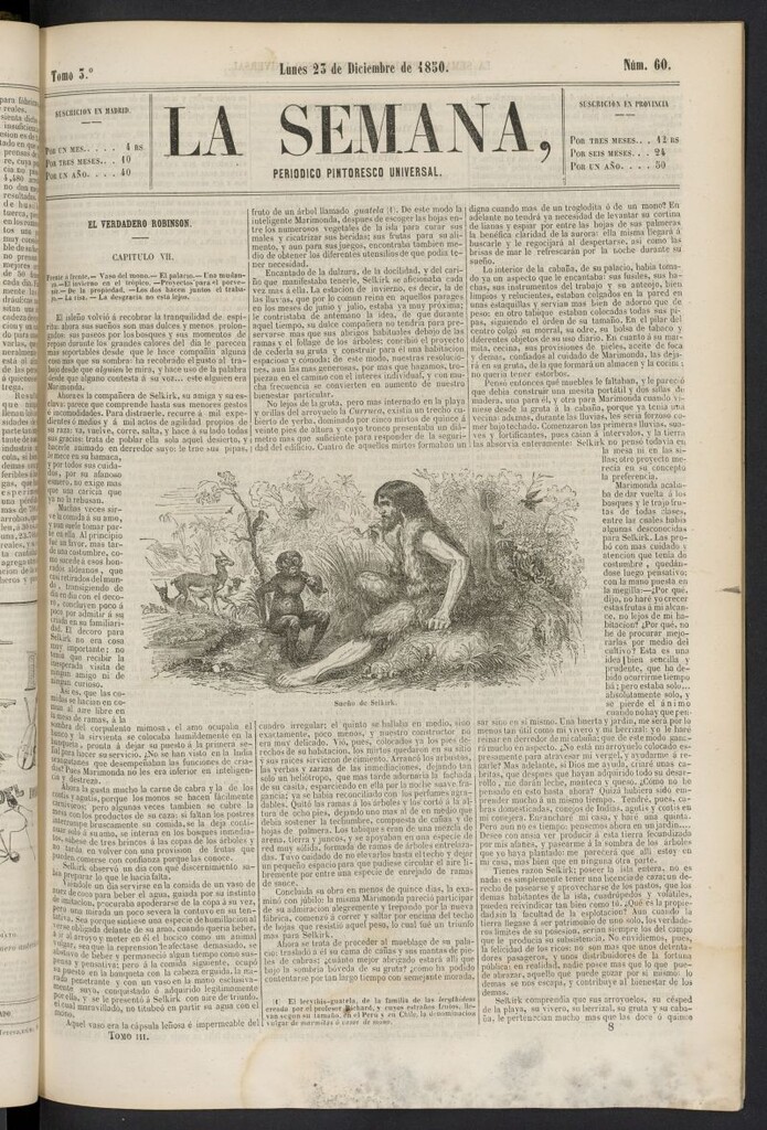 Miniatura de La Semana: periódico pintoresco universal del 23 de diciembre de 1850, nº 60