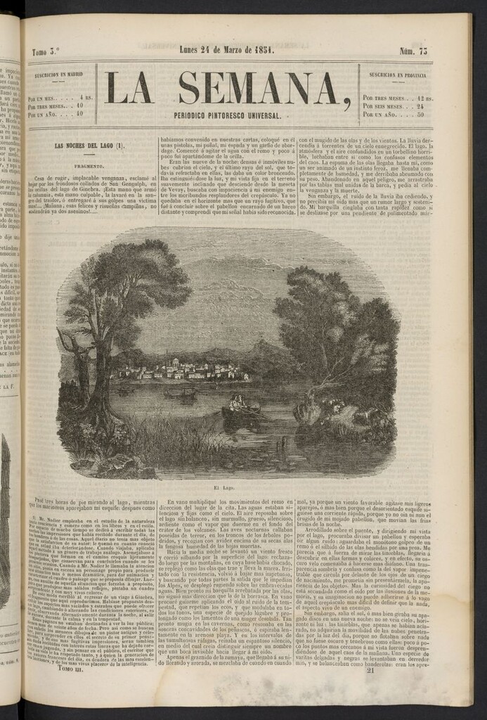 Miniatura de La Semana: periódico pintoresco universal del 24 de marzo de 1851, nº 73