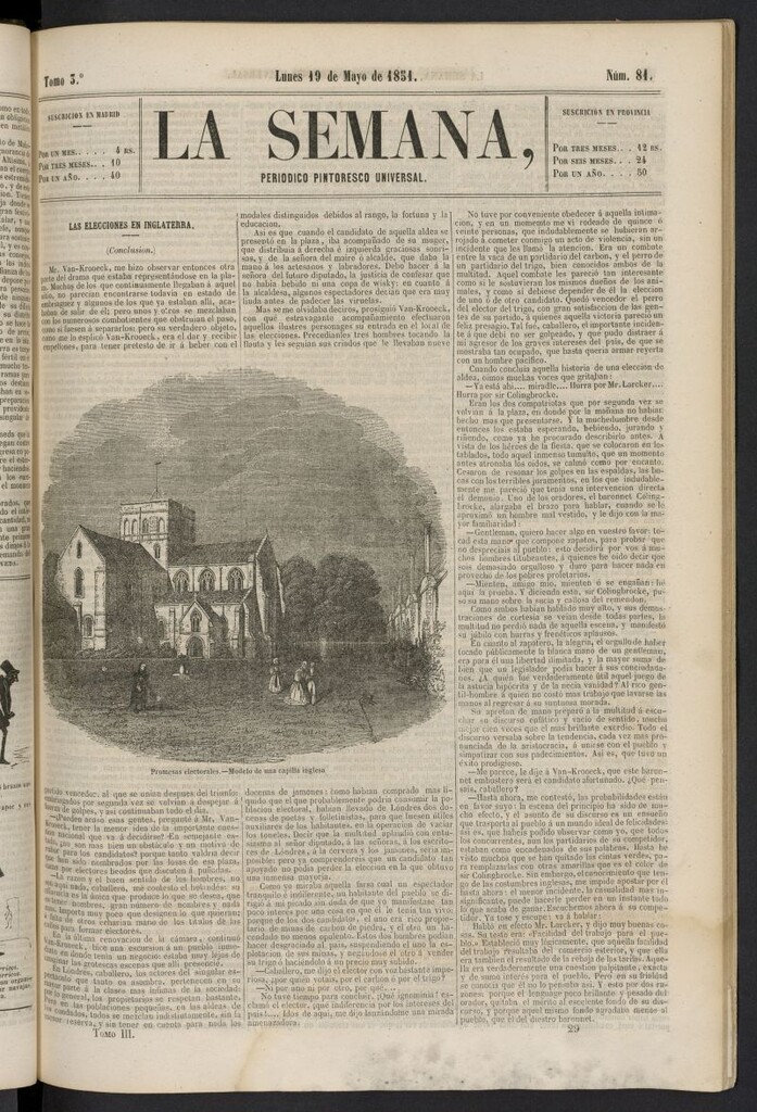 Miniatura de La Semana: periódico pintoresco universal del 19 de mayo de 1851, nº 81