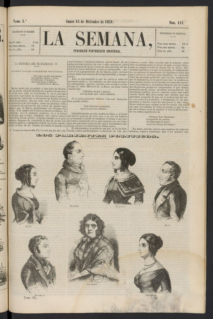 Miniatura de La Semana: periódico pintoresco universal del 15 de diciembre de 1851, nº 111