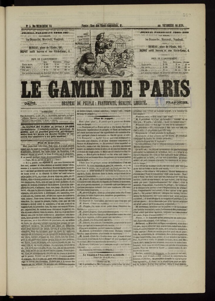 Miniatura de Le Gamin de Paris: drapeau du peuple del 14 de junio de 1848, nº 5