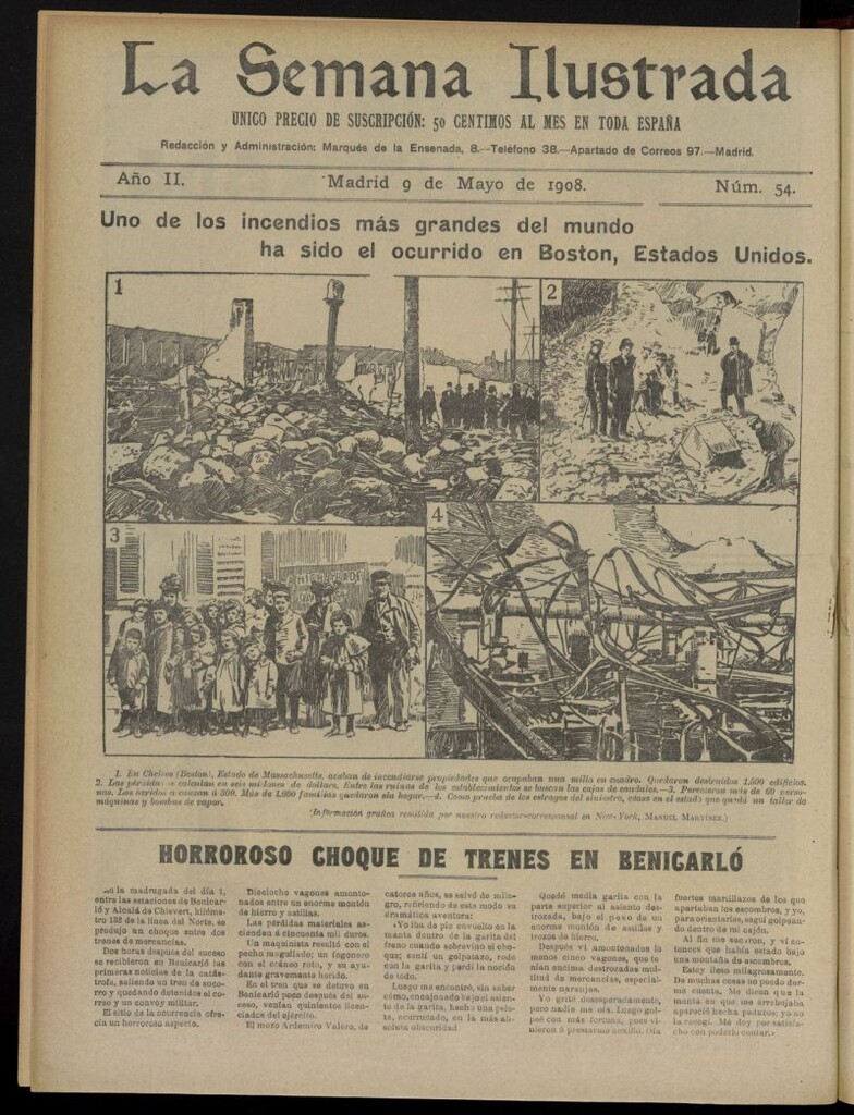 Miniatura de La Semana Ilustrada del 9 de mayo de 1908, nº 54
