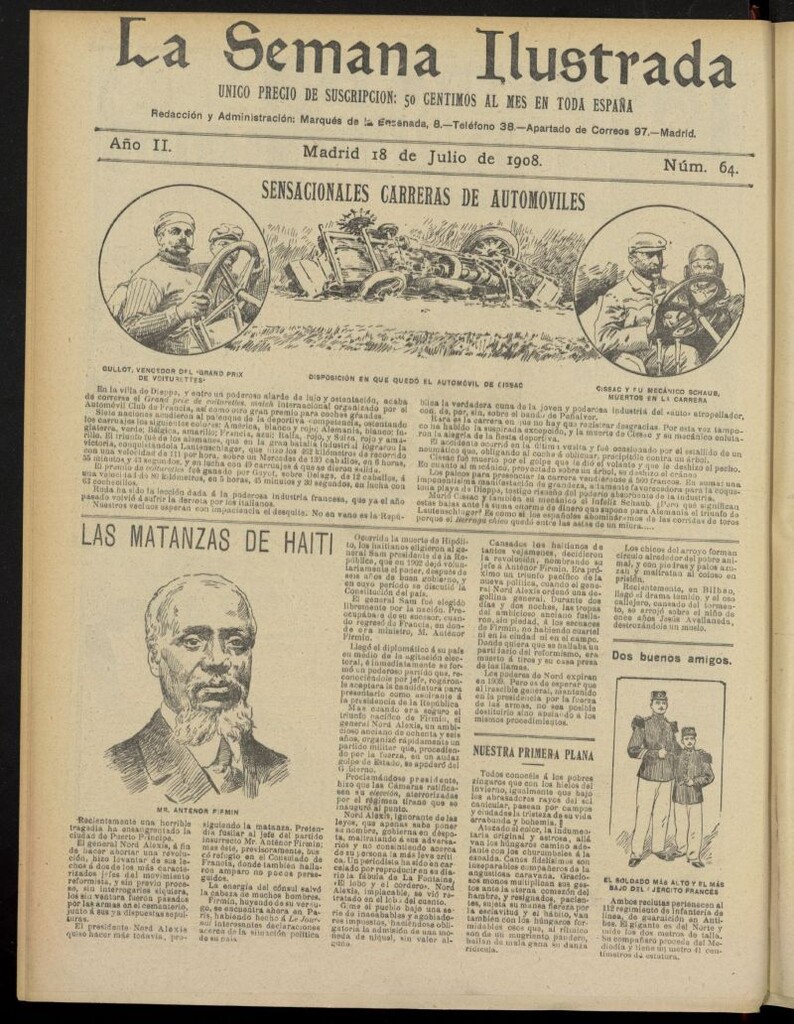 Miniatura de La Semana Ilustrada del 18 de julio de 1908, nº 64