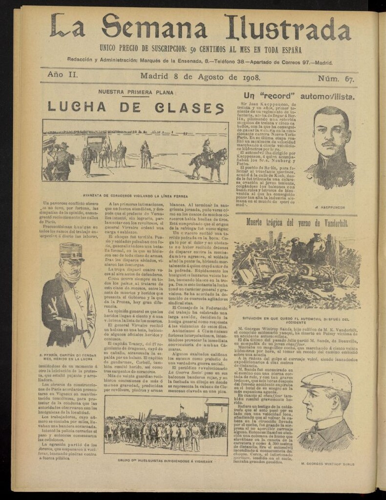 Miniatura de La Semana Ilustrada del 8 de agosto de 1908, nº 67