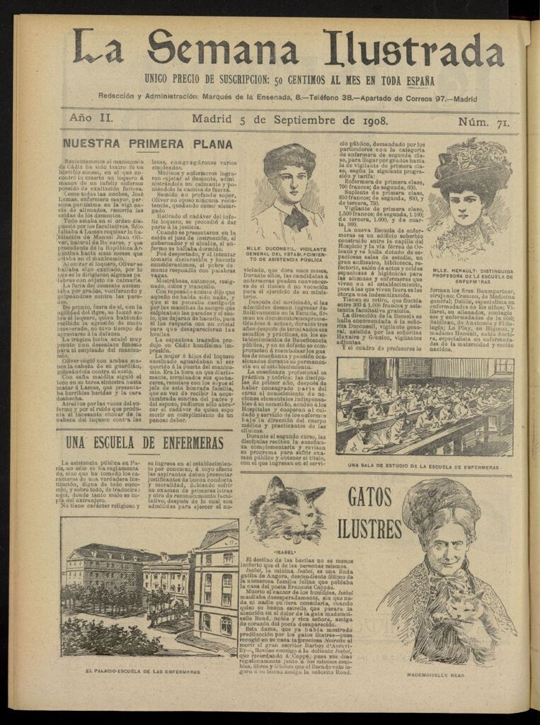 Miniatura de La Semana Ilustrada del 5 de septiembre de 1908, nº 71
