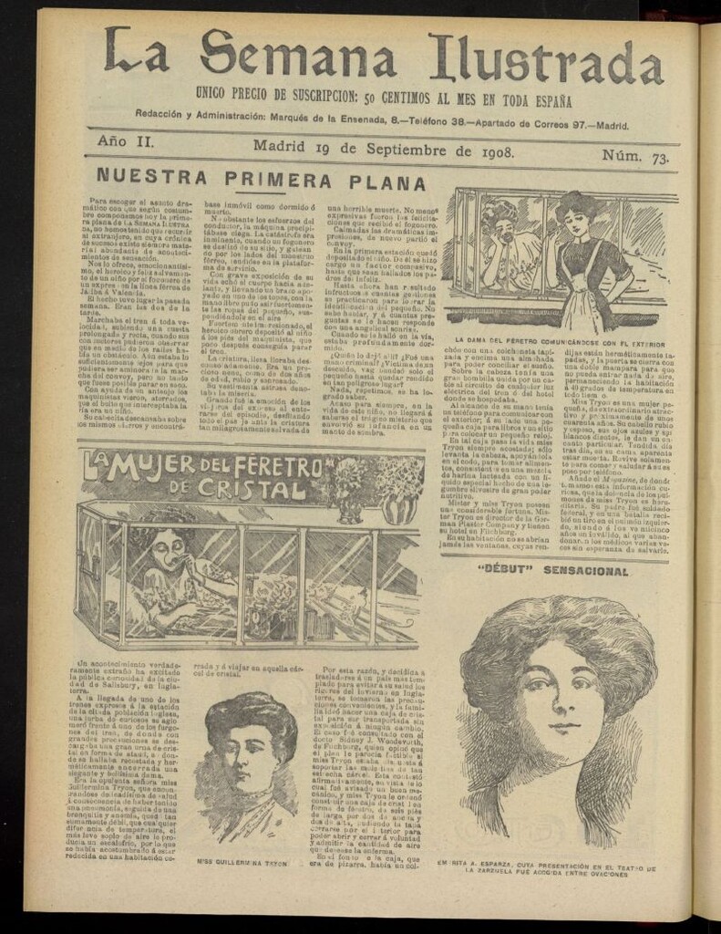 Miniatura de La Semana Ilustrada del 19 de septiembre de 1908, nº 73