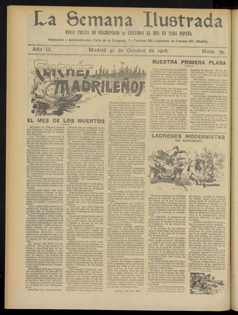 Miniatura de La Semana Ilustrada del 31 de octubre de 1908, nº 79