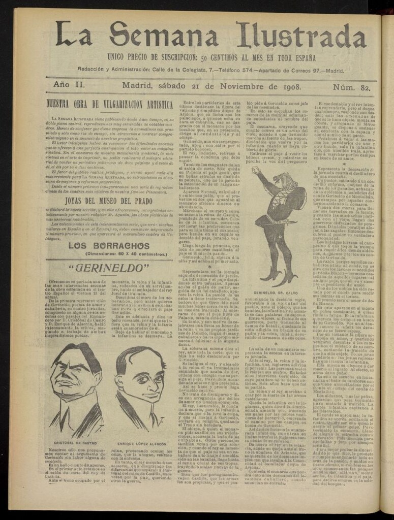 Miniatura de La Semana Ilustrada del 21 de noviembre de 1908, nº 82