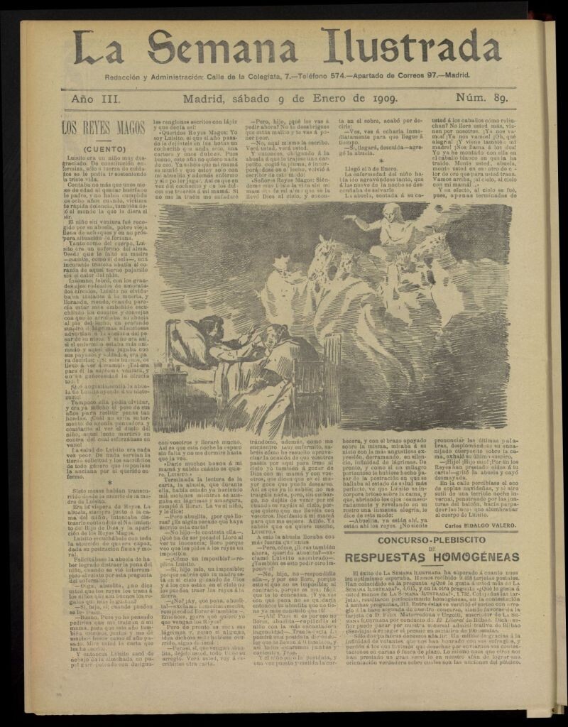 Miniatura de La Semana Ilustrada del 9 de enero de 1909, nº 89