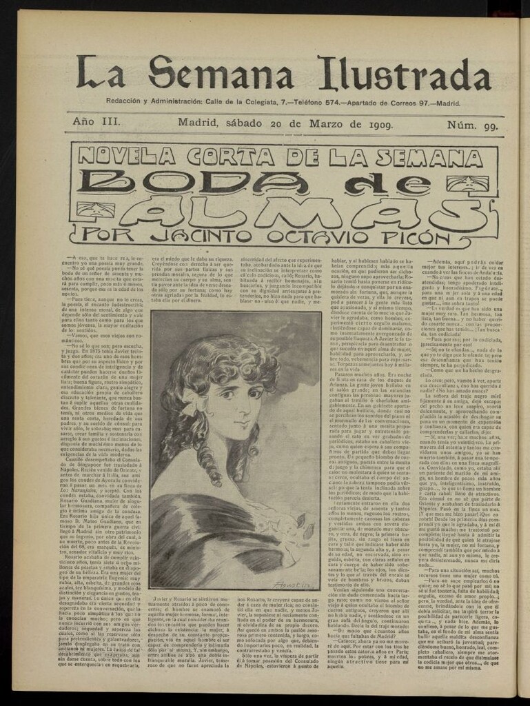Miniatura de La Semana Ilustrada del 20 de marzo de 1909, nº 99