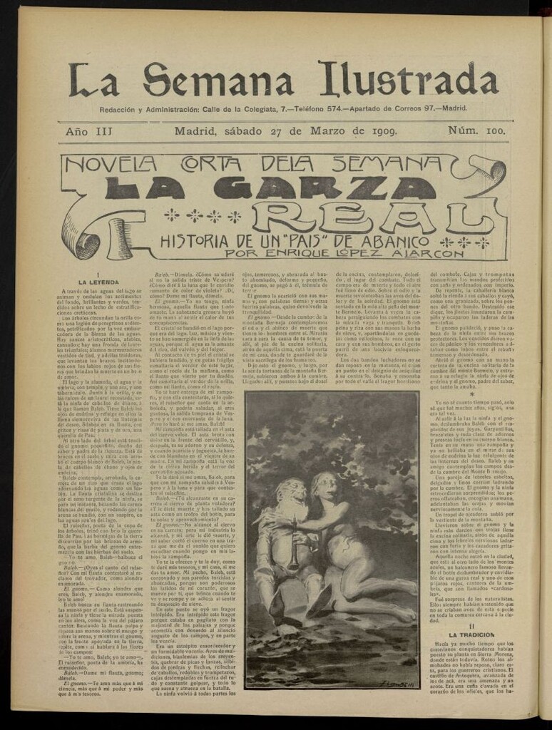 Miniatura de La Semana Ilustrada del 27 de marzo de 1909, nº 100