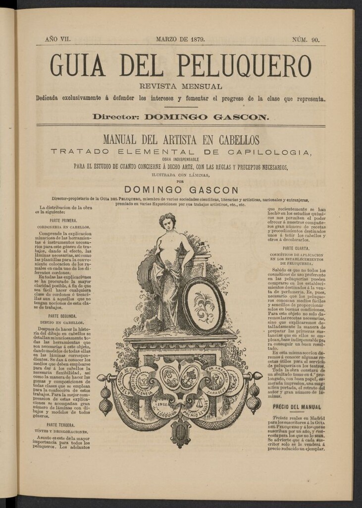 Miniatura de Guía del Peluquero y Barbero de marzo de 1879, nº 90