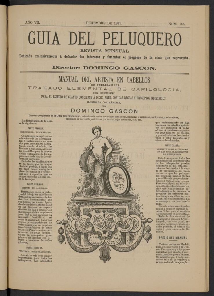 Miniatura de Guía del Peluquero y Barbero de diciembre de 1879, nº 99