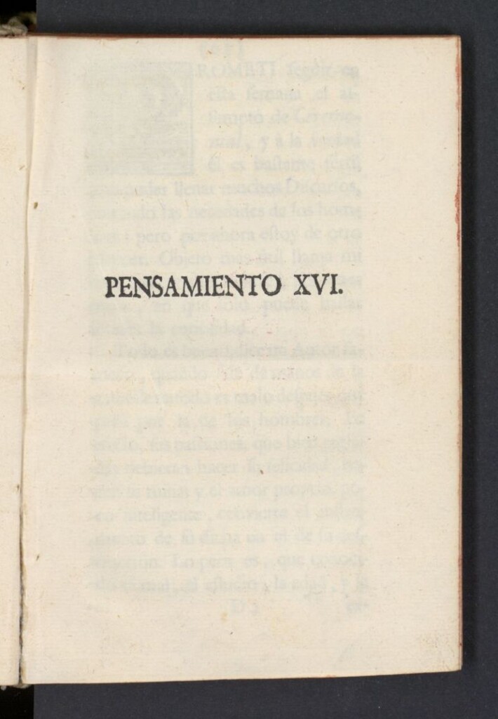 Miniatura de El Pensador 1762, pensamiento XVI