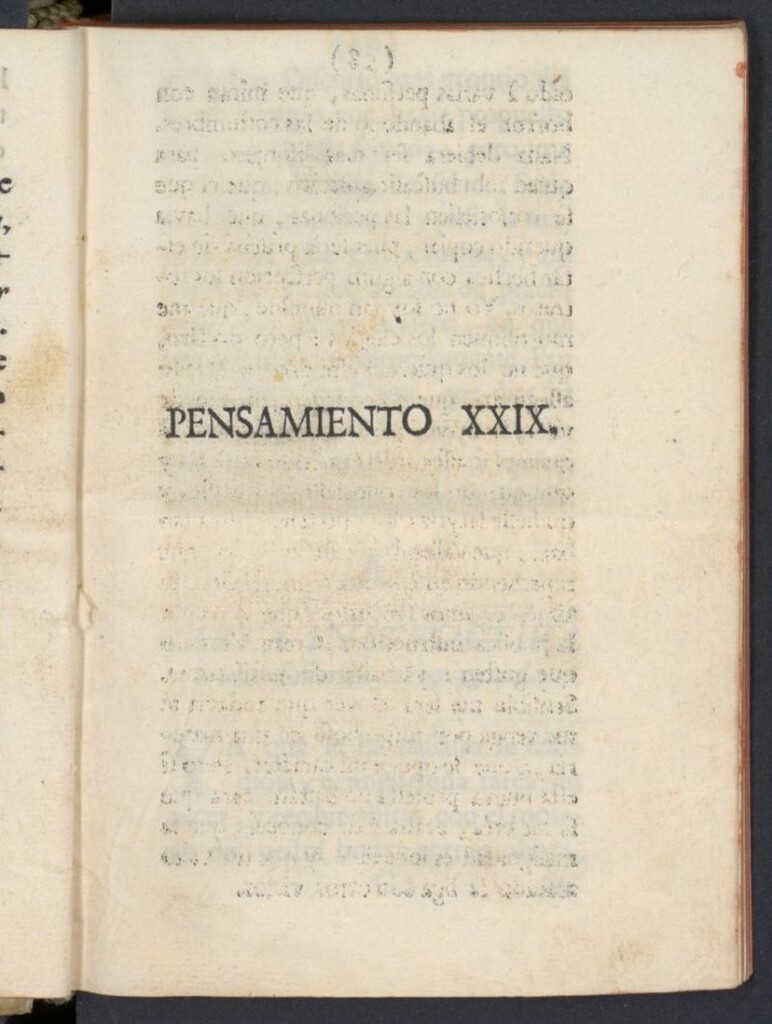 Miniatura de El Pensador 1763, pensamiento XXIX
